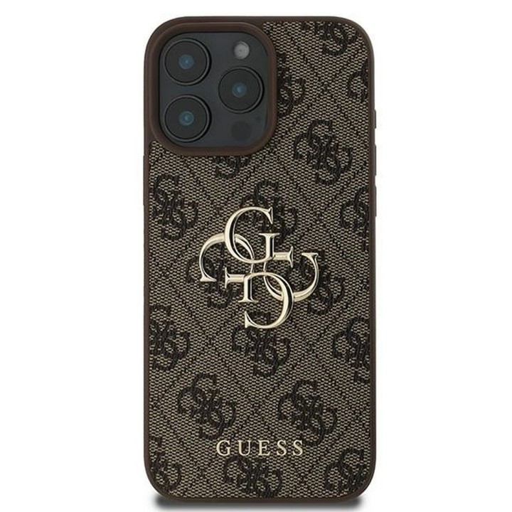 GUESS чехол для IPHONE 16 Pro GUHCP16L4GMGBR (4G PU Big Logo) коричневый
