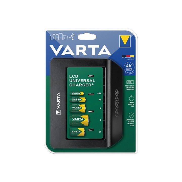 VARTA charger LCD UNIVERSAL CHARGER + 57688 9V, R14, R20 (without batteries)