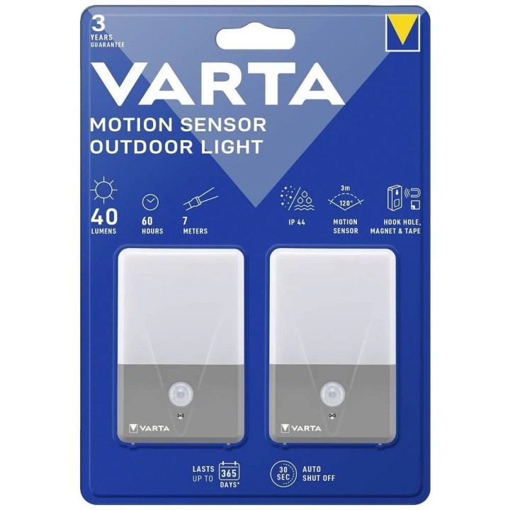 VARTA лампа с датчиком движения (motion сенсор outdoor light) 16634 2 шт.