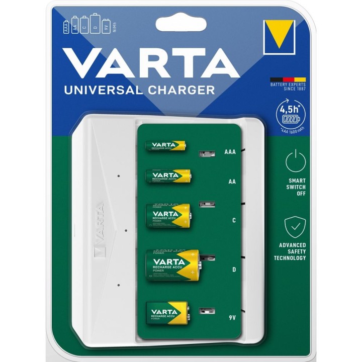 VARTA charger UNIVERSAL CHARGER 57658 9V, R14, R20 (without rechargeable batteries)