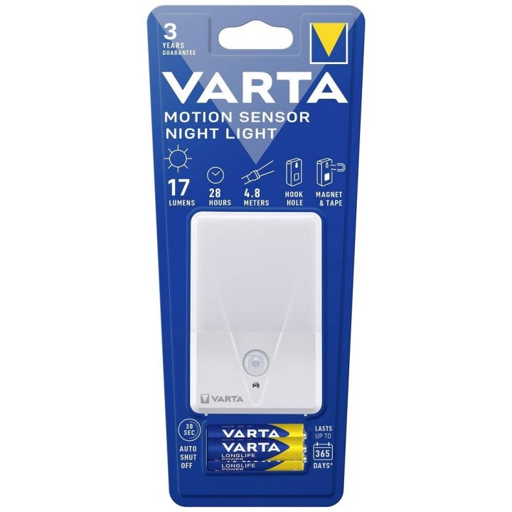 VARTA ночник с датчиком движения (Motion сенсор night lamp) 16624 + 3 x аккумулятор R3 (AAA)