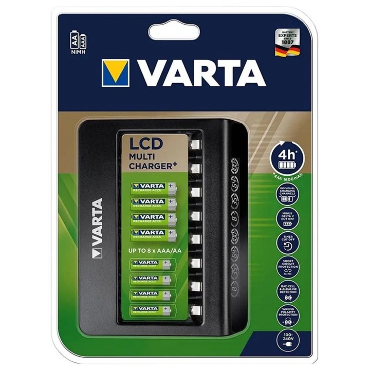 VARTA зарядное устройство LCD MULTI CHARGER + 57681 (без аккумуляторов)