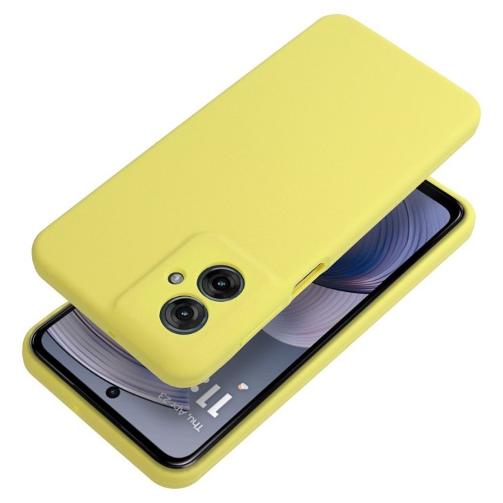 Case for Motorola G55 5G Silicone 2mm (camera protection) yellow