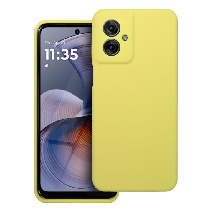 Чехол для Motorola G55 5G Silicone 2mm (camera protection) желтый