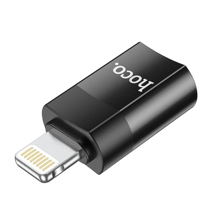 Адаптер USB C для Lightning Hoco UA17 черный