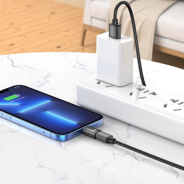 Adapter USB C do Lightning Hoco UA17 czarny
