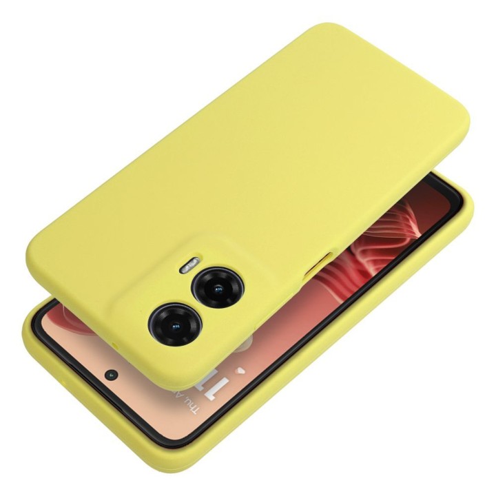 Etui na Motorola G35 5G Silicone 2mm (camera protection) zółte