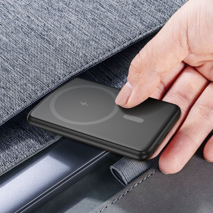 Повербанк, совместимый с MagSafe Hoco 5000 mAh QC PD 2A 20W ультратонкий J140A черный