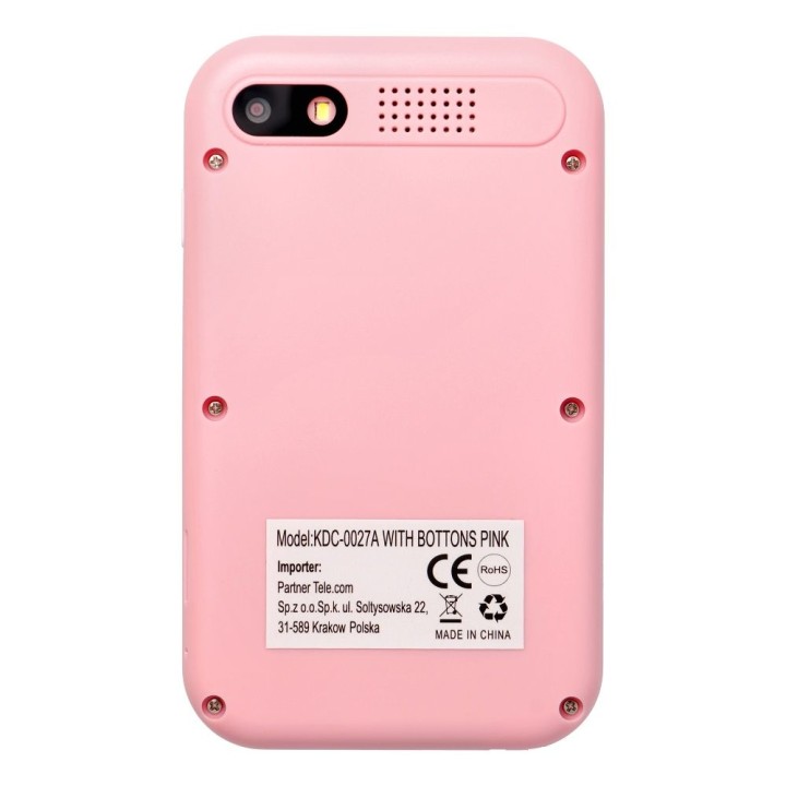 Игровая консоль для детей с экраном IPS 2,4" и кнопками KDC-0027A розовая