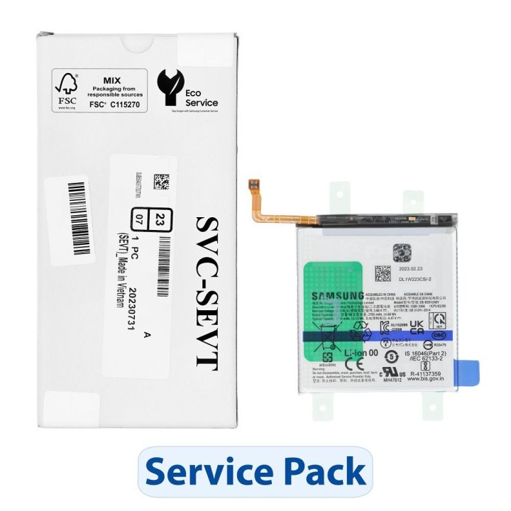 ServicePack Аккумулятор EB-BS912ABY для SAMSUNG S23 S911B GH82-30483A