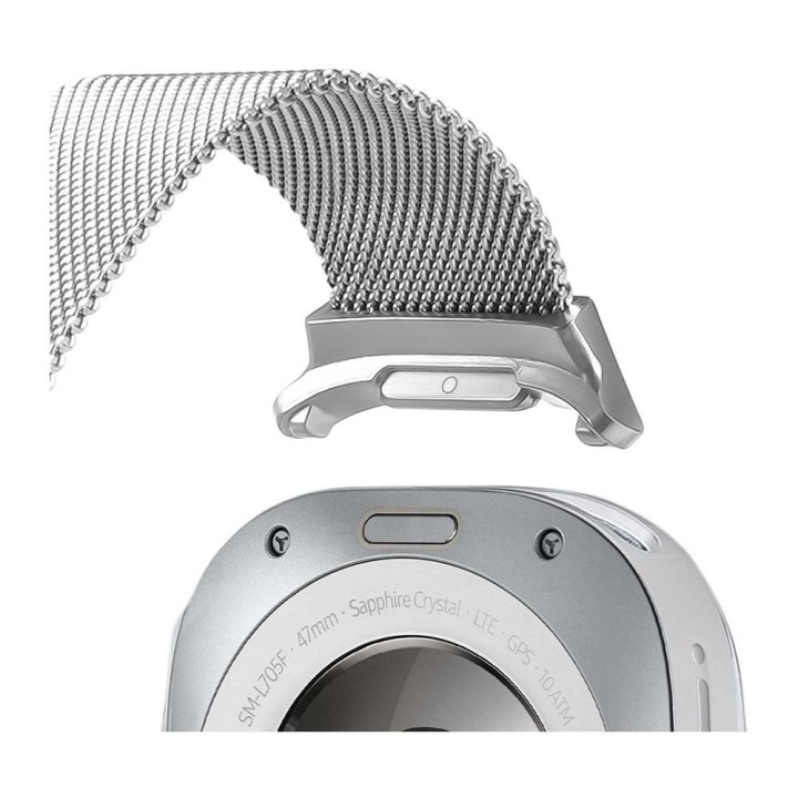 DUX DUCIS strap MILANESE magnetic stainless steel 47 mm silver