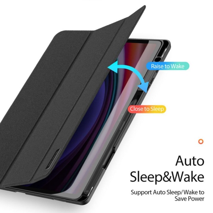 DUX DUCIS case DOMO foldable with a stylus compartment for SAMSUNG Tab S10 Plus/S9 Plus/S9FE Plus black
