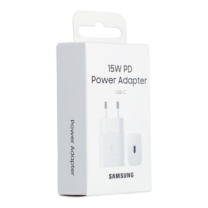 SAMSUNG оригінальна мережевий зарядний пристрій Тип C PD 3A 15W EP-T1510NWEGEU білий блістер