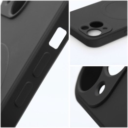 Case for Samsung S25 ULTRA Silicone Mag Cover MagSafe compatible (camera protection) black