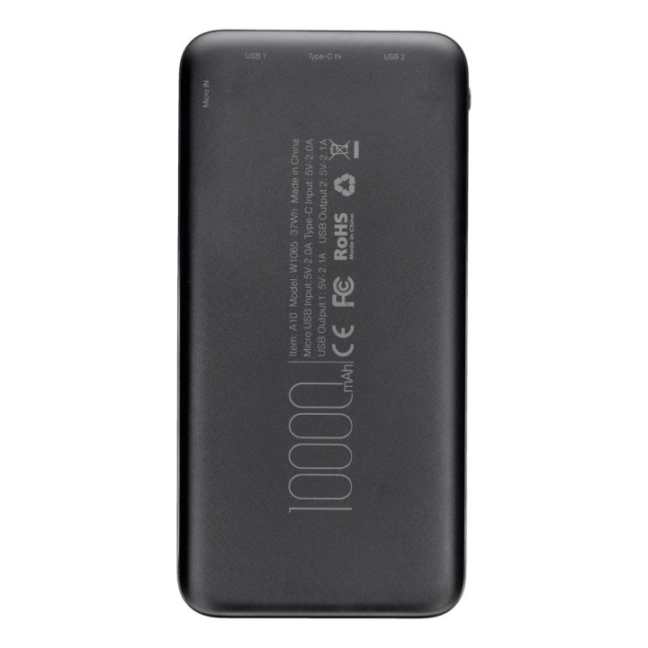 Повербанк Veger A10 (W1065) 2A 10000 mAh чорний