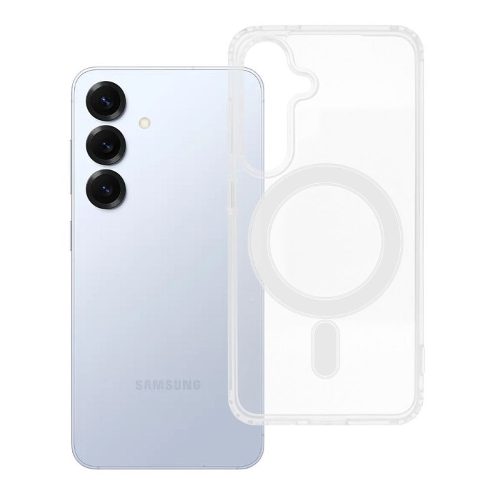 Case for Samsung S25 Clear Mag Cover (MID) compatible with MagSafe transparent