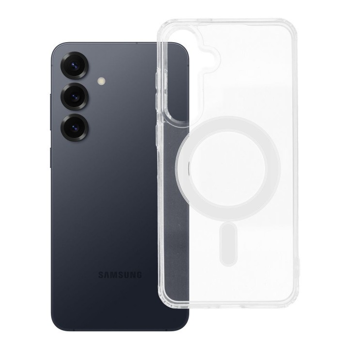 Case for Samsung S25 PLUS Clear Mag Cover (Str) MagSafe compatible transparent