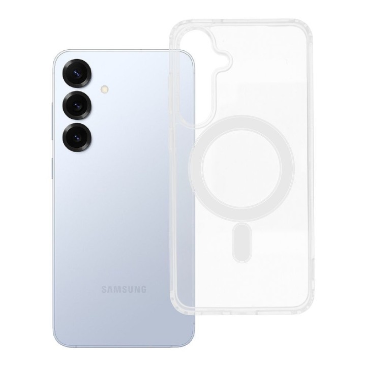 Case for Samsung S25 PLUS Clear Mag Cover (MID) compatible with MagSafe transparent
