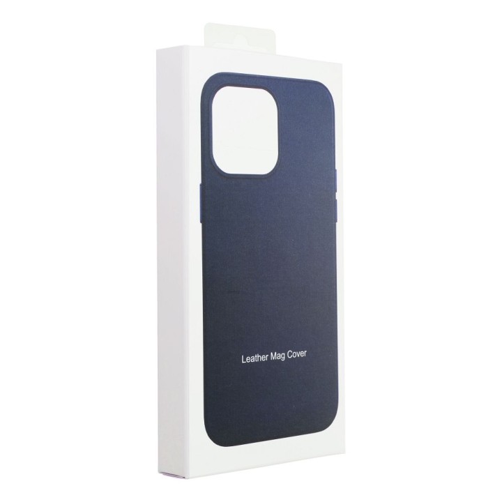 Etui na Samsung S25 PLUS Leather Mag Cover zgodne z MagSafe niebieskie