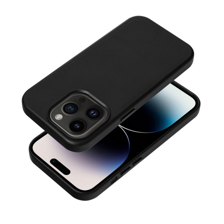 Чехол для Samsung S25 PLUS Leather Mag Cover совместимый с MagSafe черный