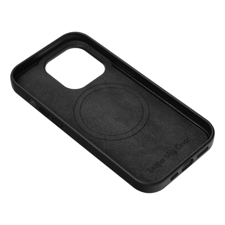 Чехол для Samsung S25 PLUS Leather Mag Cover совместимый с MagSafe черный
