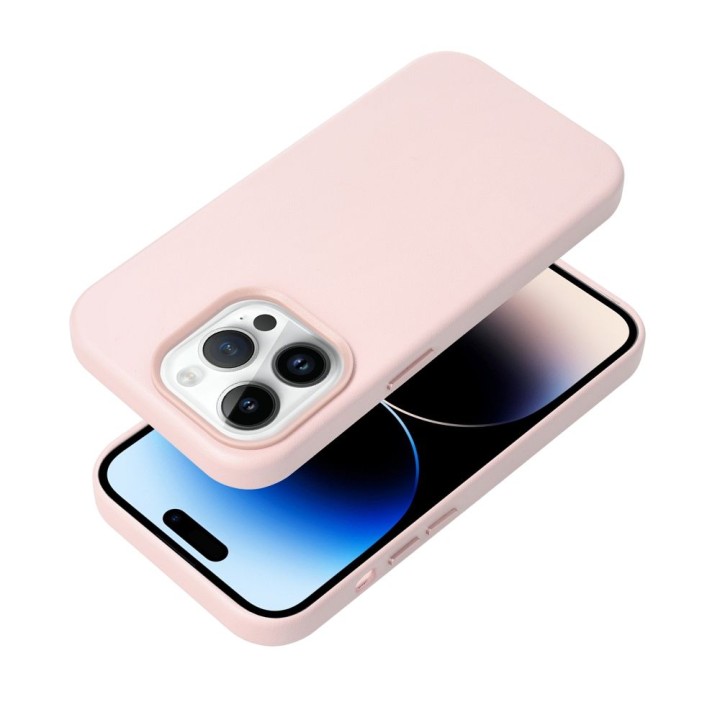 Чохол для Samsung S25 PLUS Leather Mag Cover сумісний із MagSafe рожевий