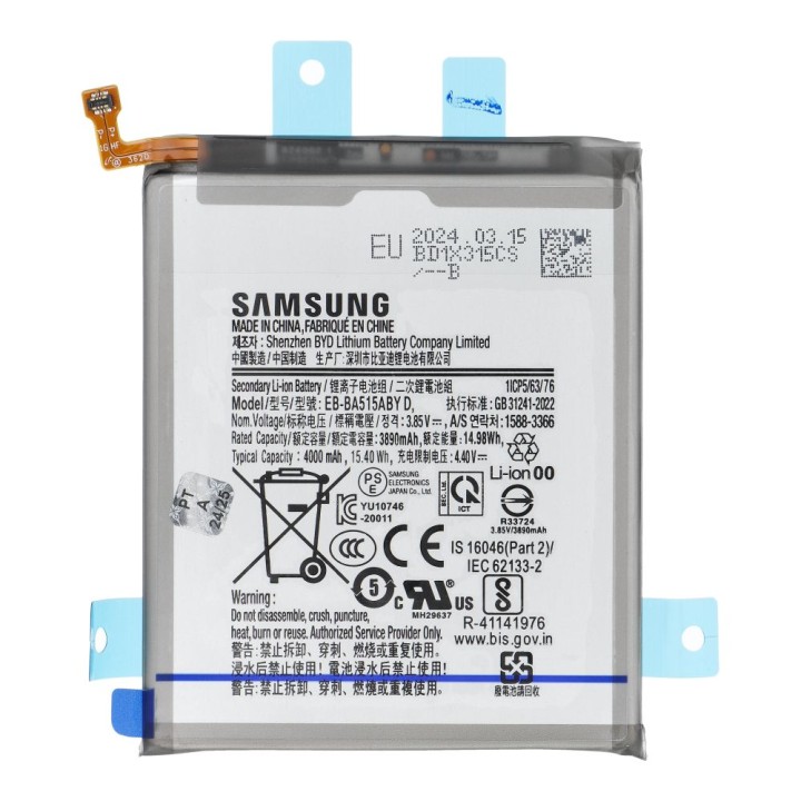 ServicePack Bateria EB-BA515ABY do SAMSUNG A51 A515 GH82-21668A