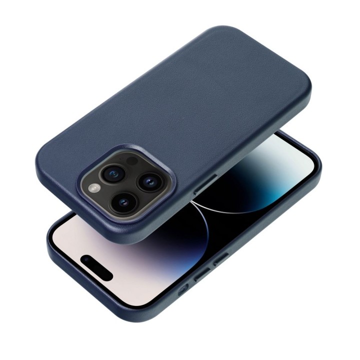 Etui na Samsung S25 PLUS Leather Mag Cover zgodne z MagSafe niebieskie