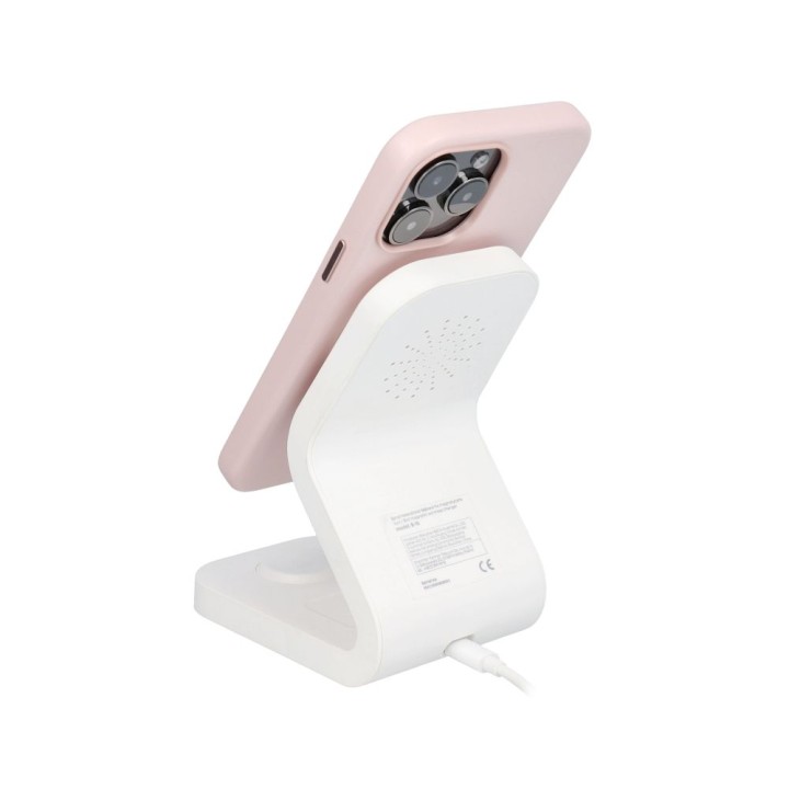 Чехол для Samsung S25 PLUS Leather Mag Cover совместимый с MagSafe розовый