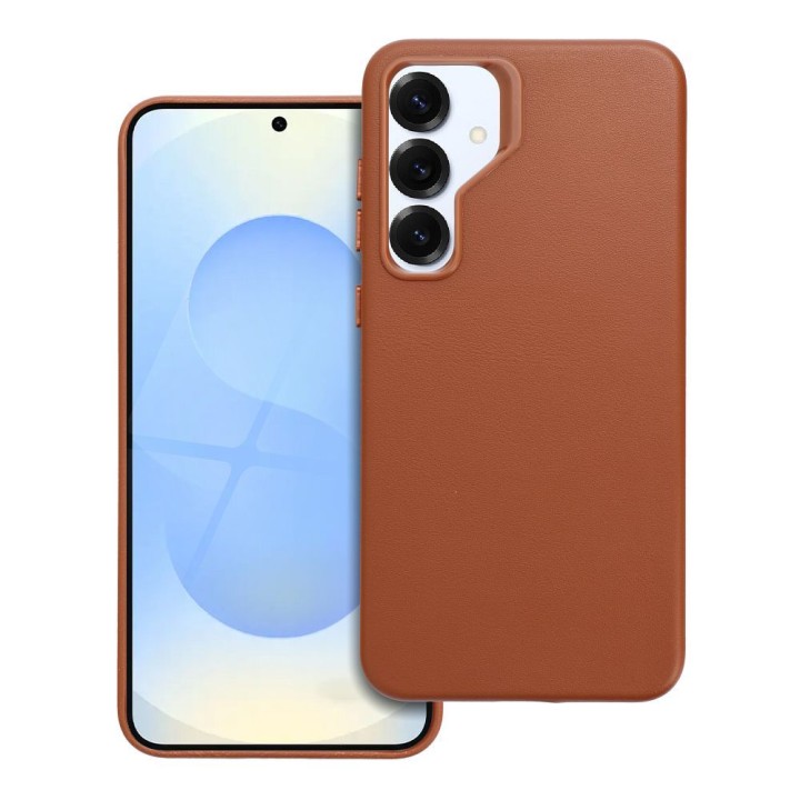 Etui na Samsung S25 PLUS Leather Mag Cover zgodne z MagSafe brązowe
