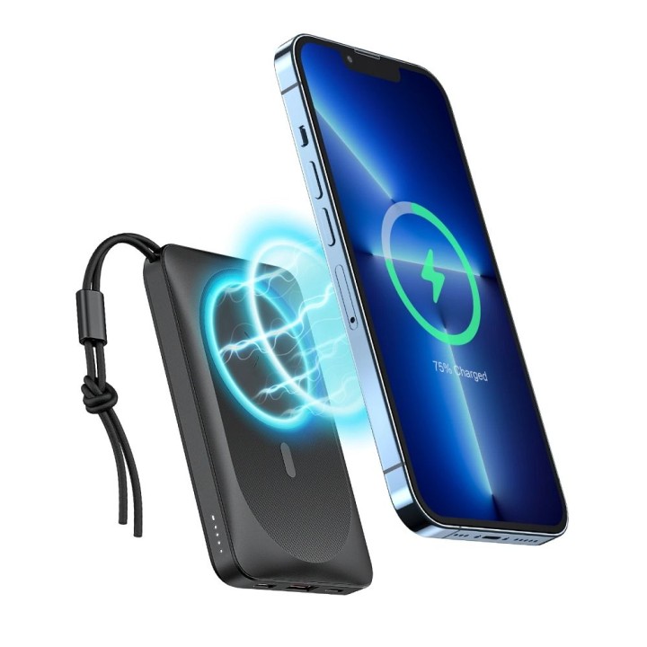 Повербанк, сумісний із MagSafe Veger MagOn (VP1151 / W1151) PD QC3.0 2A 20W, із бездротовим заряджанням 10000 mAh білий 0INT