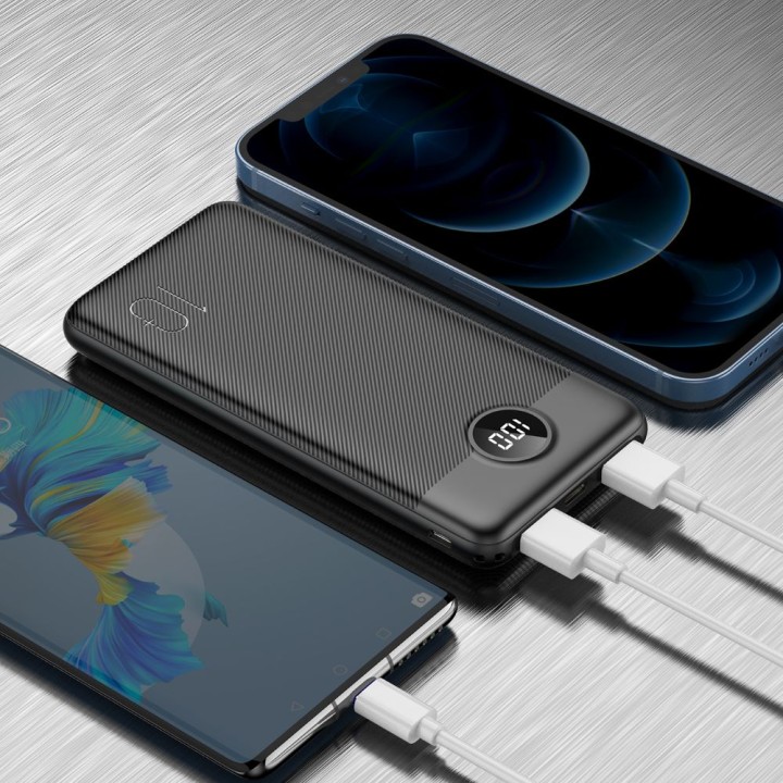 Повербанк Veger L10S (W1105PD) PD QC3.0 2A 20W 10000 mAh чорний 0INT