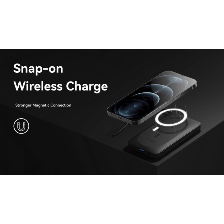 Power bank MagSafe compatible Veger MagOn (VP1151 / W1151) PD QC3.0 2A 20W with charging wireless 10000 mAh white 0INT