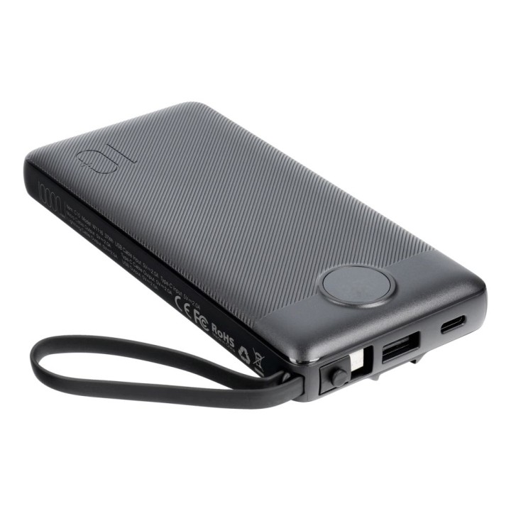Power bank Veger C10 (W1116) 10000 mAh with built-in cables Micro USB / Type C / Lightning black
