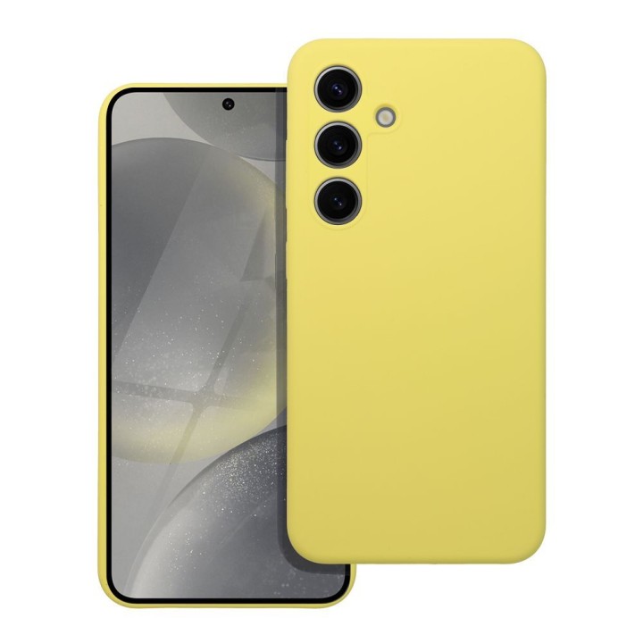 Case for Samsung S25 PLUS Silicone 2mm (camera protection) yellow