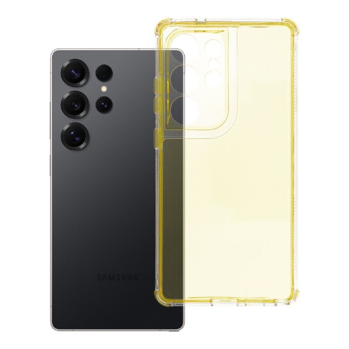 Etui na Samsung S25 ULTRA Matrix Clear żółte