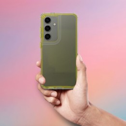 Чохол для Samsung S25 Matrix Clear жовтий