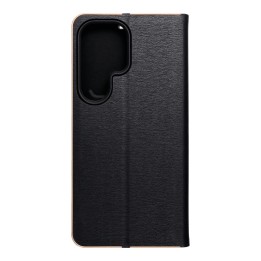 Чохол з клапаном для Samsung S25 ULTRA Luna Book Gold чорний