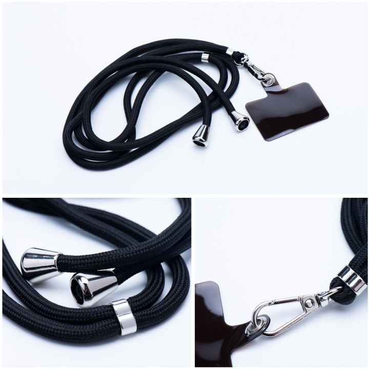 Smycz do telefonu, Zawieszka do telefonu - SWING (6mm) z regulacją długości / długość sznura 165cm (max 82,5cm w pętli) / na