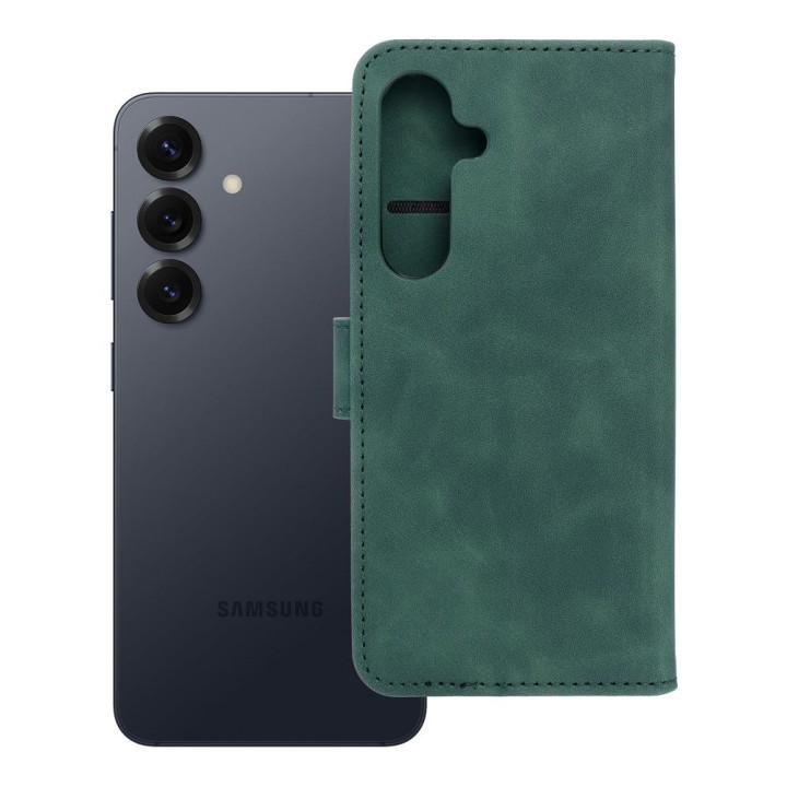 Flip case for Samsung S25 Tender Book green