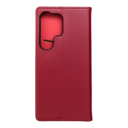 Etui z klapką na Samsung S25 ULTRA Smart Pro Book skórzane bordowe