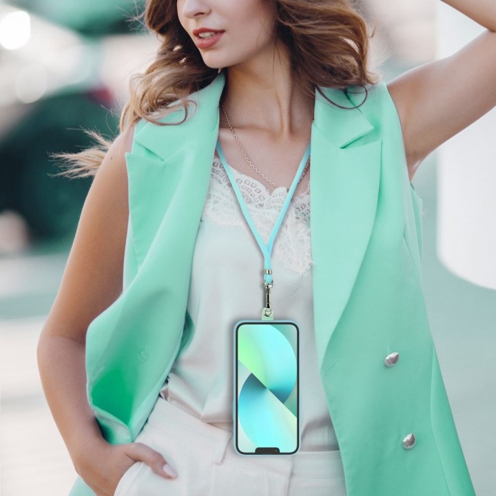 Phone lanyard, phone charm - SWING (6mm) with adjustable length / cord length 165cm (max 82,5cm loop length) / for