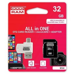 GOODRAM czytnik kart pamięci USB A + Micro USB ALL IN ONE M1A4 + karta microSD 32GB z adapterem