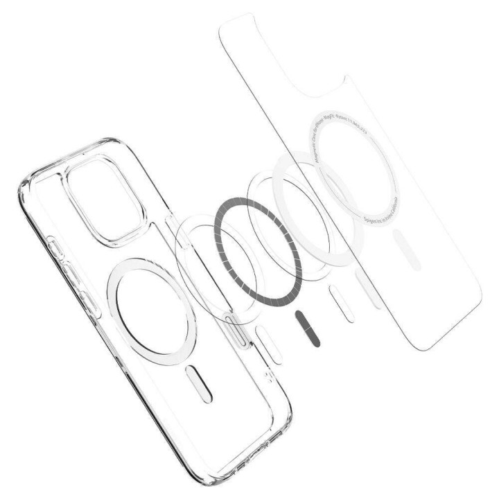 SPIGEN case ULTRA HYBRID "T" MAG compatible with Magsafe for IPHONE 16 Pro white