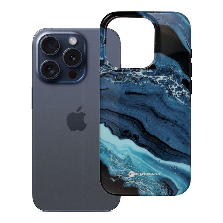 Case for iPhone 15 PRO Forcell F-Protect Mirage compatible with MagSafe Military Drop-Test deep sea
