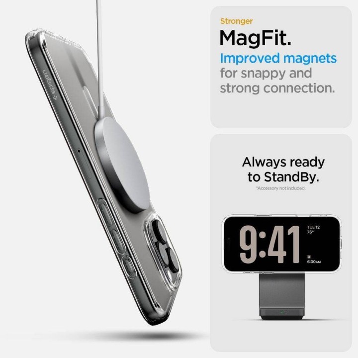 SPIGEN чехол ULTRA HYBRID "T" MAG совместимый с Magsafe для IPHONE 16 Pro white