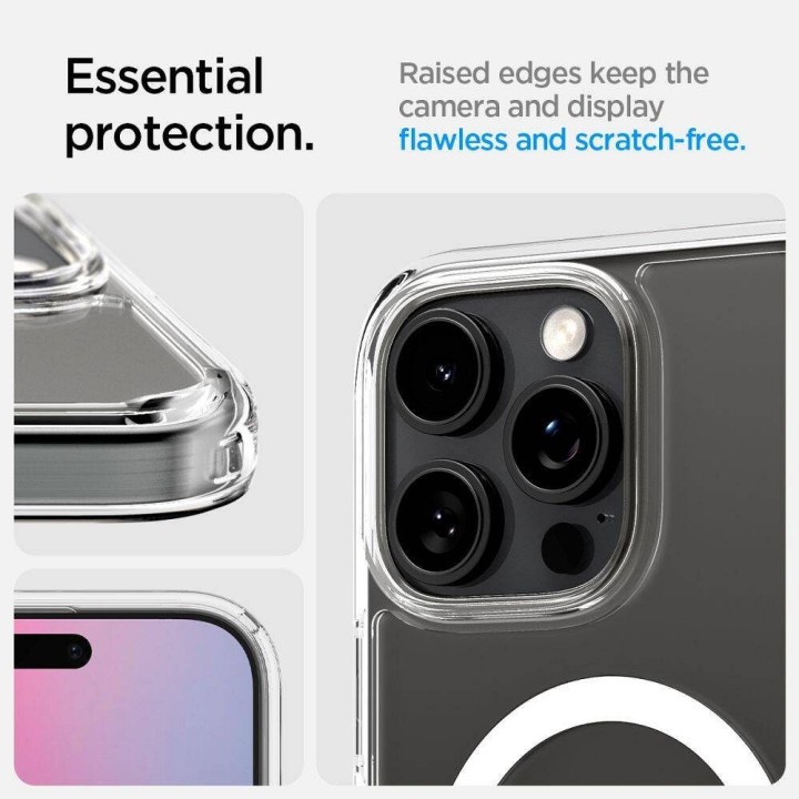 SPIGEN case ULTRA HYBRID "T" MAG compatible with Magsafe for IPHONE 16 Pro white