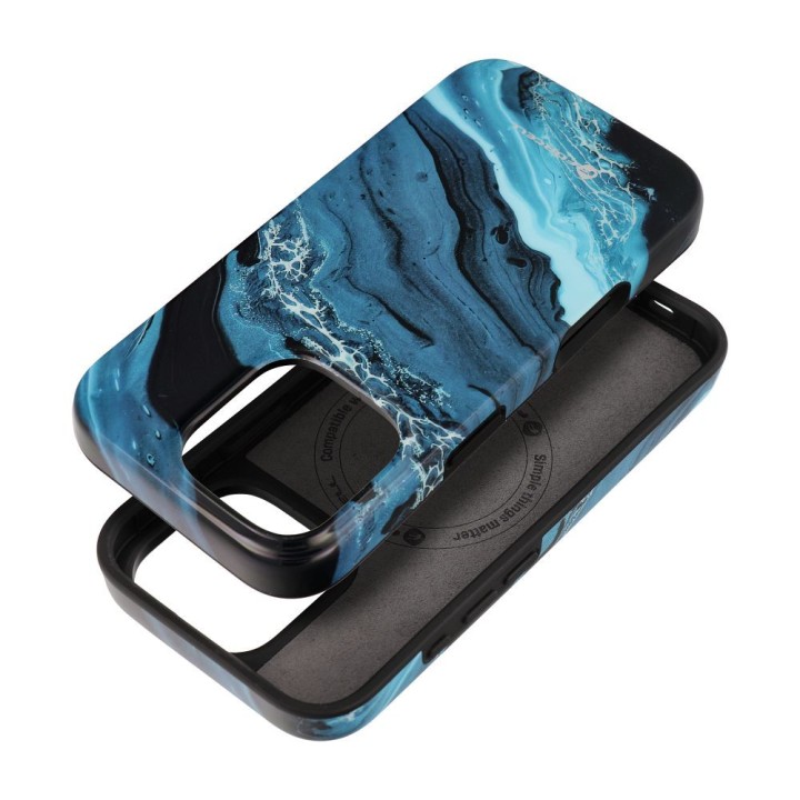 Case for iPhone 15 PRO Forcell F-Protect Mirage compatible with MagSafe Military Drop-Test deep sea