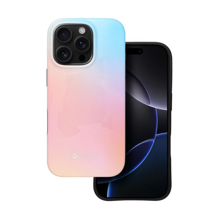 Case for iPhone 15 PRO Forcell F-Protect Mirage compatible with MagSafe Military Drop-Test pinky blue