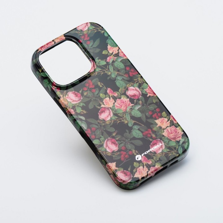Case for iPhone 15 PRO Forcell F-Protect Mirage compatible with MagSafe Military Drop-Test rose drama